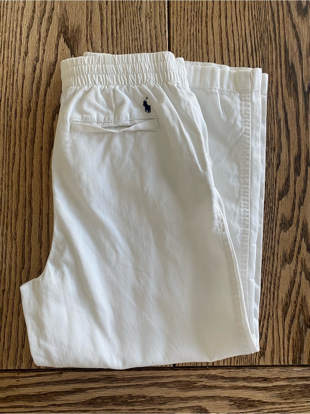 Polo Ralph Lauren Girls Cotton Twill Wide-Leg Pant - White Size 14